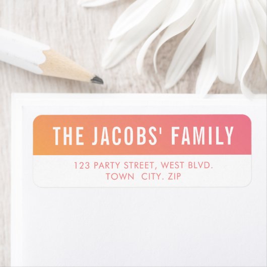 スタイリッシュ頭が切れるモダングラデーションク黄色 ラベル (インサイチュ)