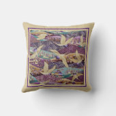 スタイリッシュ飛んでいる鳥 クッション (裏面)