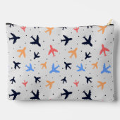 スタイリッシュ飛行機飛行パタパーソナライズされたーン アクセサリーポーチ (裏面)