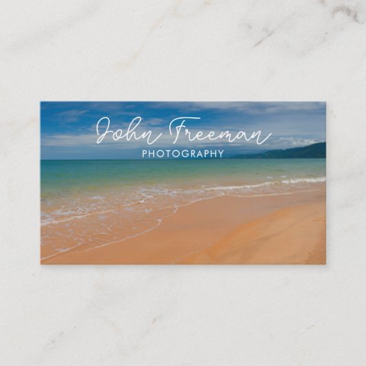 スタイリッシュ鮮やかビーチ 名刺 (正面)