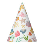 スタイリッシュ鮮やか海海カラフル貝 パーティーハット (左)