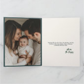 スタイリッシュ鹿エレガントの写真カスタムクリスマス カード (内部)