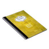 スタイリッシュ黄パターン(の模様が)あるパーソナライズされた組成 ノートブック (右側)