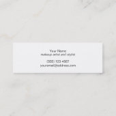 スタイリッシュ黒と金ゴールドストライプのモダンプロフェッショナル スキニー名刺 (裏面)