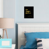 スタイリッシュ黒と金ゴールド歓迎の前夜 箔ポスター (インサイチュ (寝室))