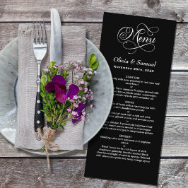 スタイリッシュ黒結婚の メニュー