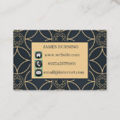 -スタイリッシュ1920のスタイル名刺。 名刺 (裏面)