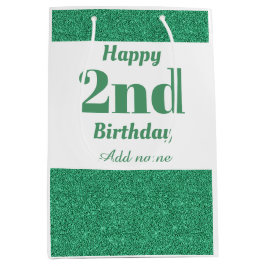 スタイリッシュ2パーソナライズされた歳の誕生日抱き枕 ミディアムペーパーバッグ