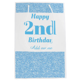 スタイリッシュ2パーソナライズされた歳の誕生日抱き枕 ミディアムペーパーバッグ