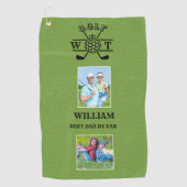 スタイリッシュ2写真最高のパパBy Par ゴルフタオル (正面)