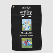 スタイリッシュ2写真最高のパパBy Par ゴルフタオル (正面)