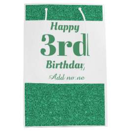 スタイリッシュ3パーソナライズされた歳の抱き枕 ミディアムペーパーバッグ