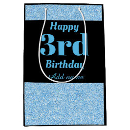 スタイリッシュ3パーソナライズされた歳の抱き枕 ミディアムペーパーバッグ