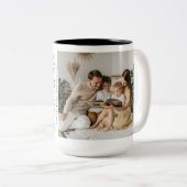 スタイリッシュ3ミニマル写真ママKeepsake ツートーンマグカップ (正面右)