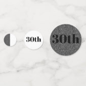 スタイリッシュ30パーソナライズされた歳の誕生日紙吹雪 コンフェッティ (裏面)