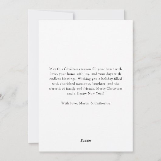 スタイリッシュ4モダン枚の写真コラージュメリークリスマス シーズンカード (裏面)