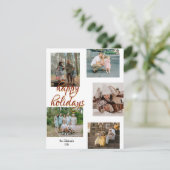 スタイリッシュ5エレガント枚の写真コラージュChristmas Happy シーズンカード (スタンド正面)