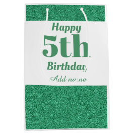 スタイリッシュ5パーソナライズされた歳の誕生日抱き枕 ミディアムペーパーバッグ