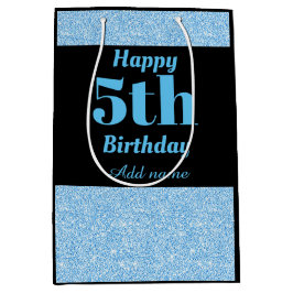 スタイリッシュ5パーソナライズされた歳の誕生日抱き枕 ミディアムペーパーバッグ