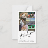 スタイリッシュ6枚の結婚写真が感謝してい ノートカード (正面)