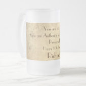 スタイリッシュ80ユーモアのある誕生日 フロストグラスビールジョッキ (正面左)