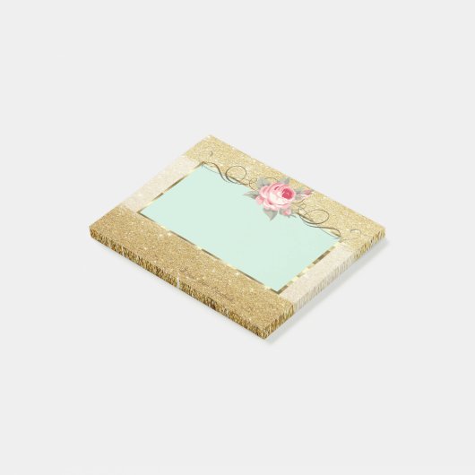 スタイリッシュ,エレガントフレーム,バラ,キラキラ ポストイット (アングル)