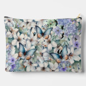 スタイリッシュ&エレガントフローラ蝶メイクアップバッグ アクセサリーポーチ (裏面)