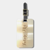 スタイリッシュ,エレガント将来のミセス，フォイルブラシストローク ラゲッジタグ (正面縦)