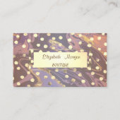 スタイリッシュ,エレガント金ゴールドフレーム,紙吹雪,ドット 名刺 (正面)