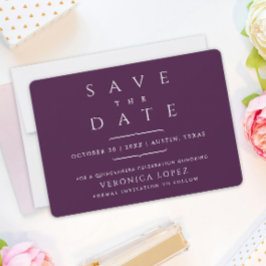 スタイリッシュ エレガント クラシック ダークパープル キンセアニエラ セーブザデート