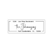 スタイリッシュ エレガント シグネチャー ファミリー 返信住所 セルフインキングスタンプ (デザイン)