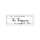 スタイリッシュ エレガント シグネチャー ファミリー 返信住所 セルフインキングスタンプ (デザイン)