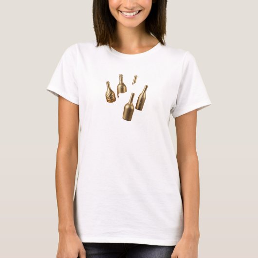 スタイリッシュ オレンジ色の抽象芸術 ステートメントTシャツ Tシャツ (正面)