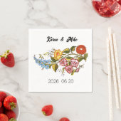 スタイリッシュ カローچャイの花 - オーダーメイドの結婚式 スタンダードカクテルナプキン (インサイチュ)
