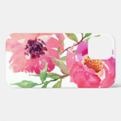 スタイリッシュ ガーリー ピンク 水彩 花柄 Case-Mate iPhoneケース (裏面 (横))