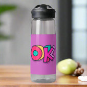スタイリッシュ「クールOK」レインボーカラーパープルスポーツ ウォーターボトル