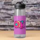 スタイリッシュ「クールOK」レインボーカラーパープルスポーツ ウォーターボトル