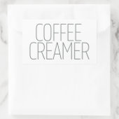 スタイリッシュ グレー コーヒークリーマー 長方形シール (バッグ)