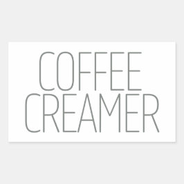スタイリッシュ グレー コーヒークリーマー 長方形シール