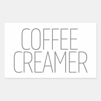 スタイリッシュ グレー コーヒークリーマー 長方形シール