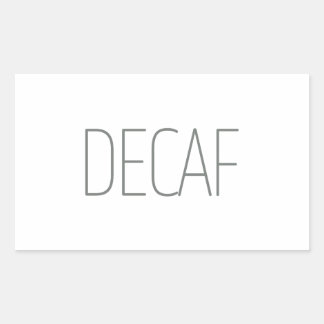 スタイリッシュ グレー デカフェ コーヒー 長方形シール
