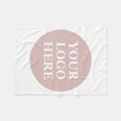 スタイリッシュ、コンテンポラリーカスタマイズ可能 フリースブランケット (正面(横))