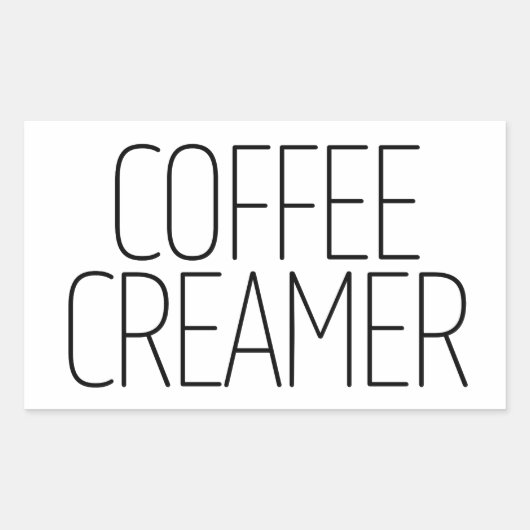 スタイリッシュ コーヒークリーマー 長方形シール (正面)
