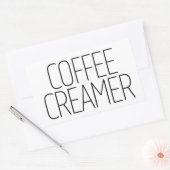 スタイリッシュ コーヒークリーマー 長方形シール (封筒)