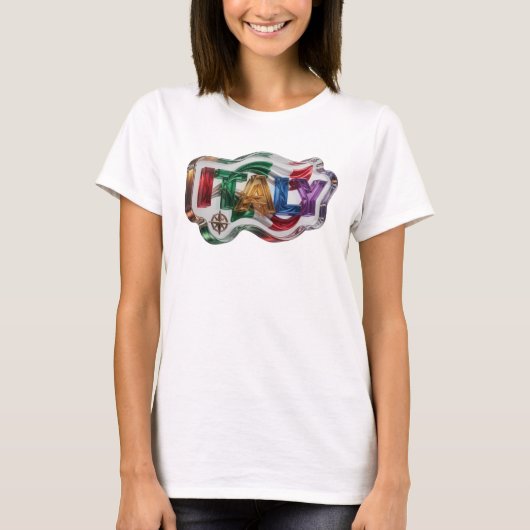 スタイリッシュ ゴールド イタリア Tシャツ デザイン (正面)