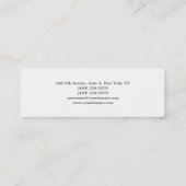 スタイリッシュ　シンプルプレーンホワイト　ミニマリスト スキニー名刺 (裏面)