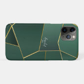 スタイリッシュ セージグリーン 非対称 ジオメトリック Case-Mate iPhoneケース (裏面(横))