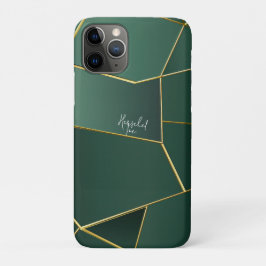 スタイリッシュ セージグリーン 非対称 ジオメトリック iPhone 11 PROケース
