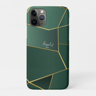 スタイリッシュ セージグリーン 非対称 ジオメトリック iPhone 11 PROケース