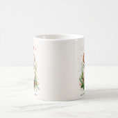 スタイリッシュ&ディアエレガントクリスマスグリーンカスタムリー コーヒーマグカップ (中央)